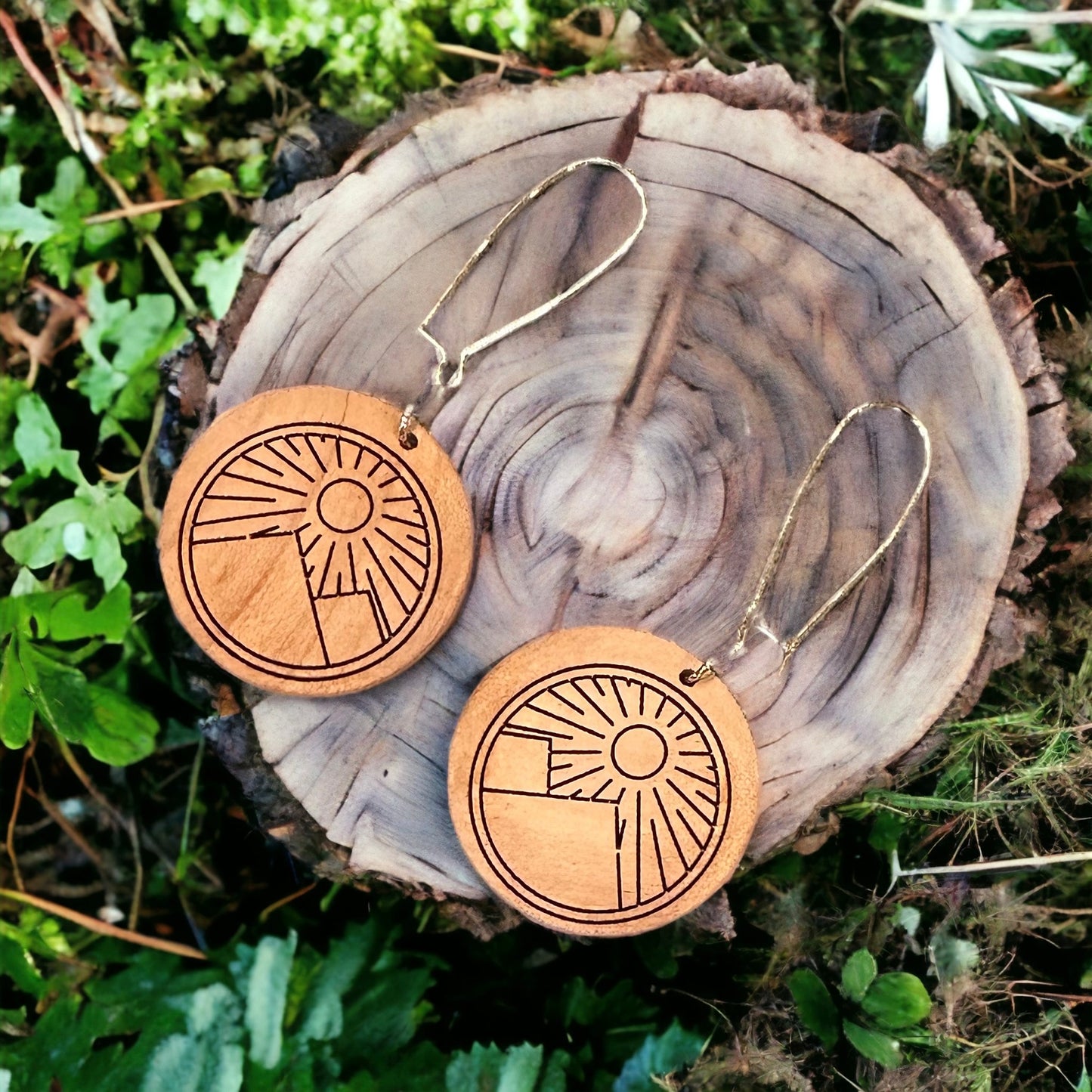 Mountain Scene Sunny Days Earrings