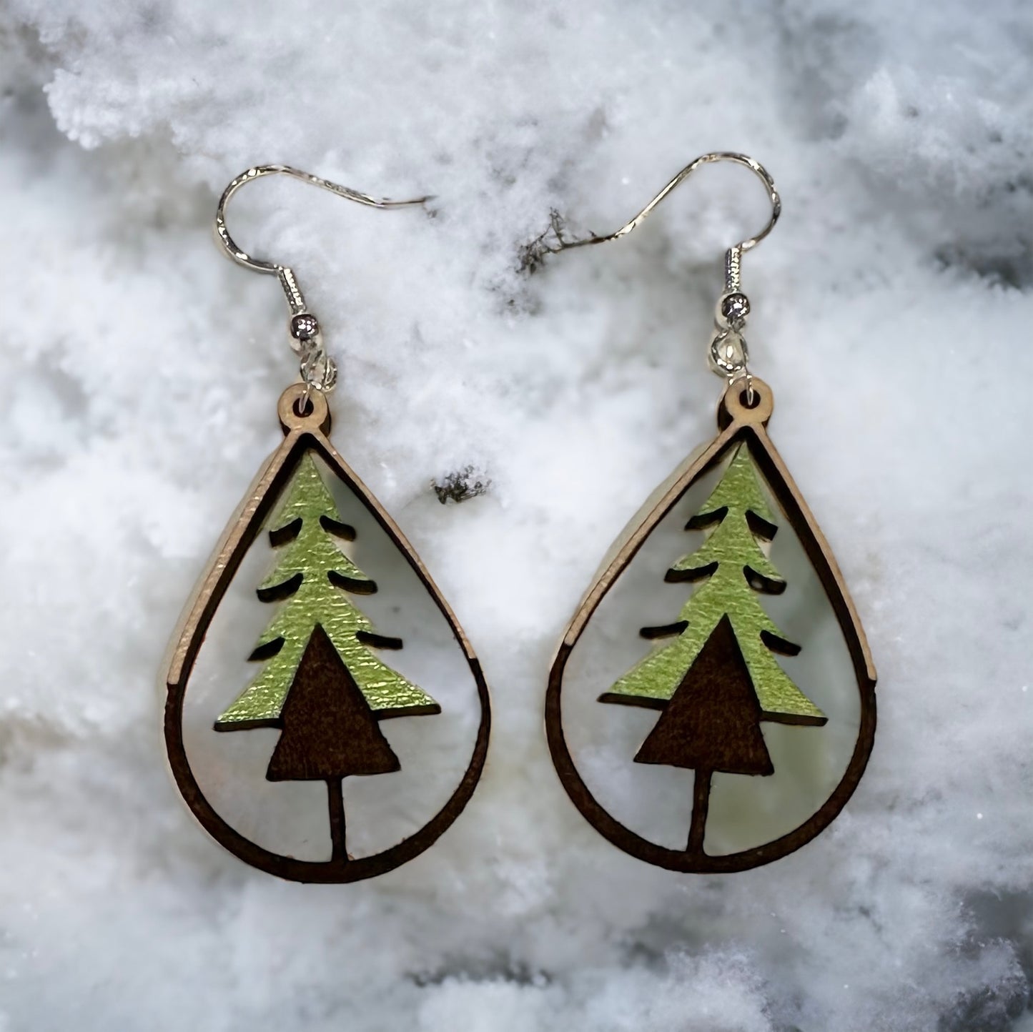 Christmas Tree Cut Out Earrings