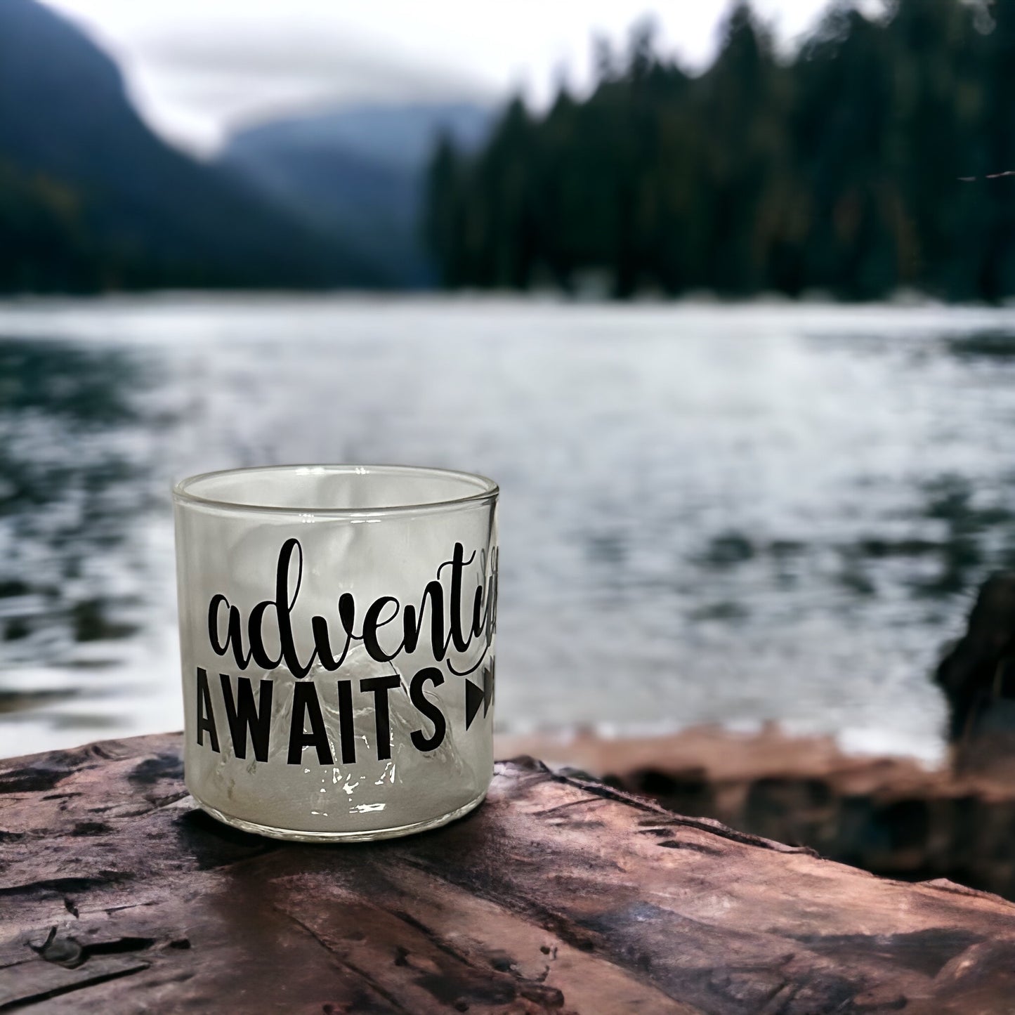 Adventure Awaits || Mountain Glass