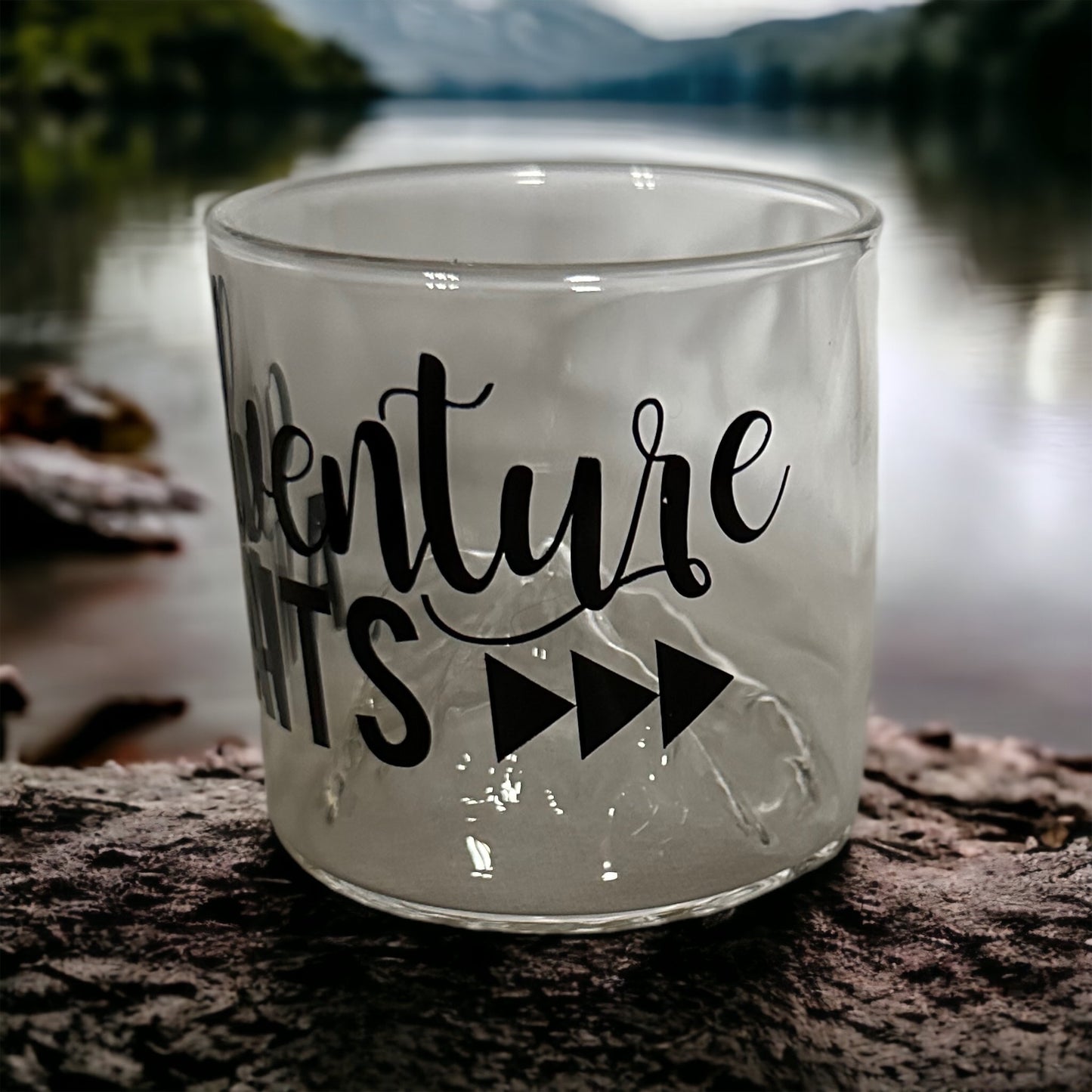 Adventure Awaits || Mountain Glass