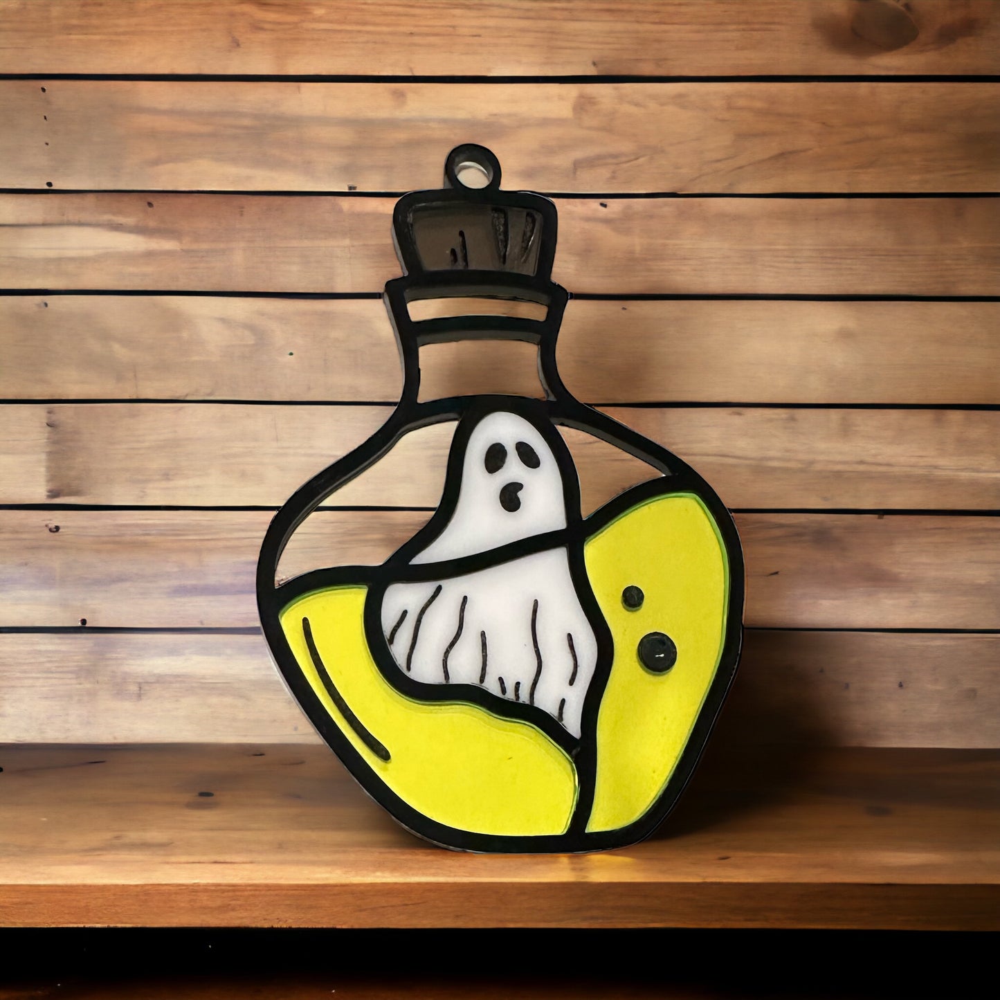 Ghost In A Bottle Sun Catcher
