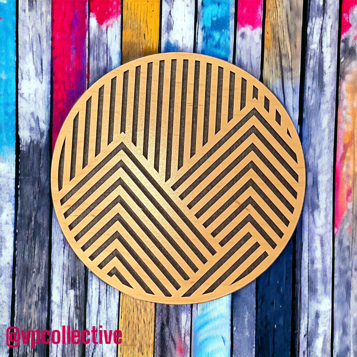 Circle Mountain Scene Wall Art