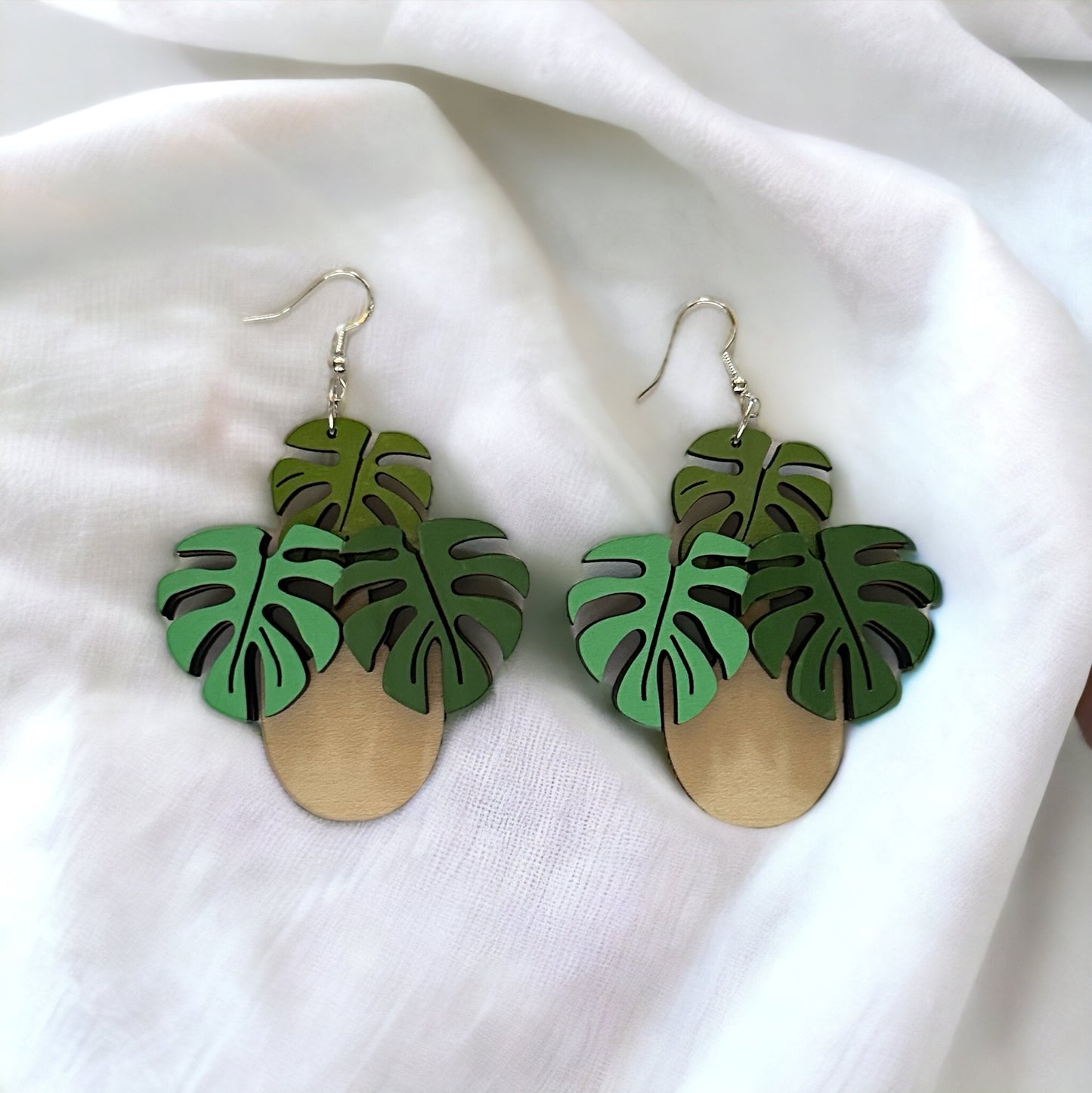Monstera Earrings