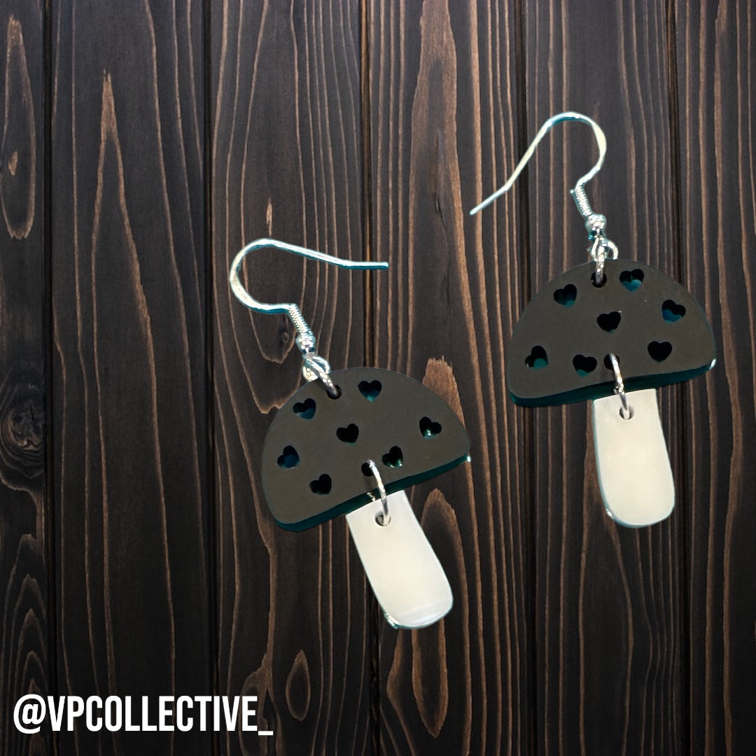 Witchy Mushroom Dangle Earrings