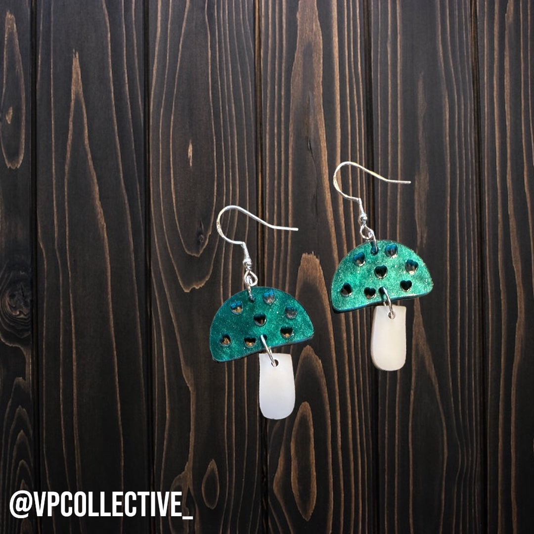 Siren Song Mushroom Dangle Earrings