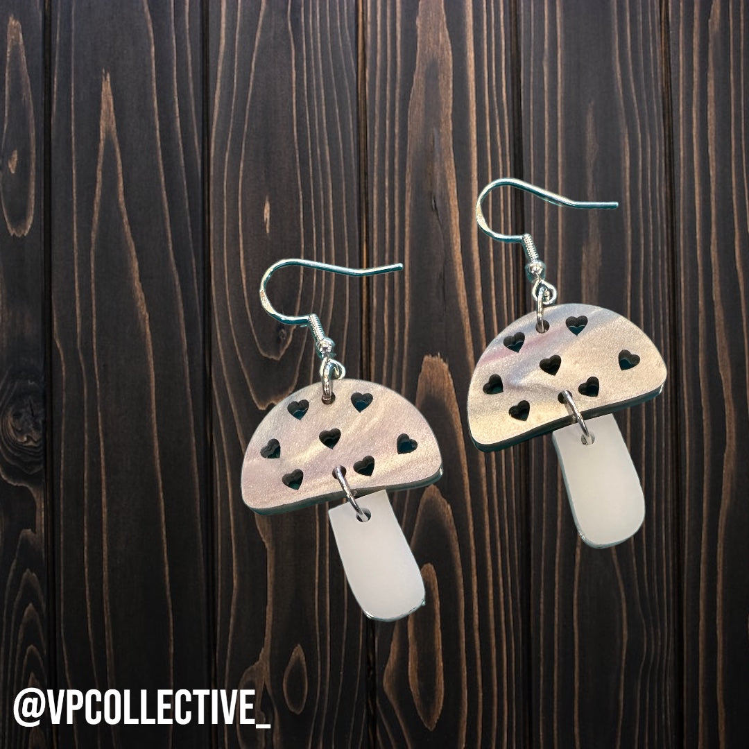 Ethereal Mushroom Dangle Earrings
