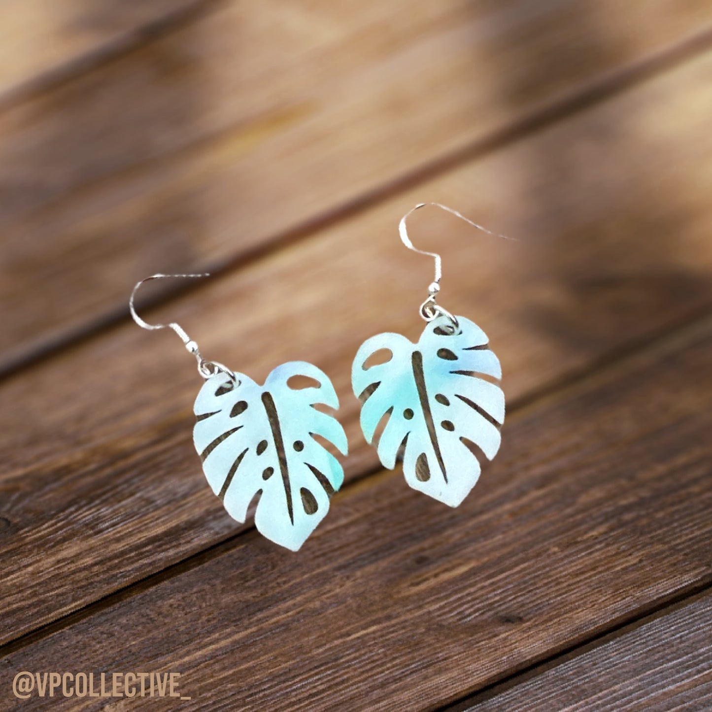 Tropical Paradise Monstera Dangle Earrings