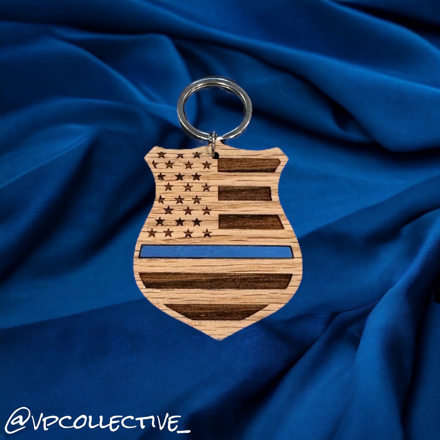 Thin Blue Line Keychain