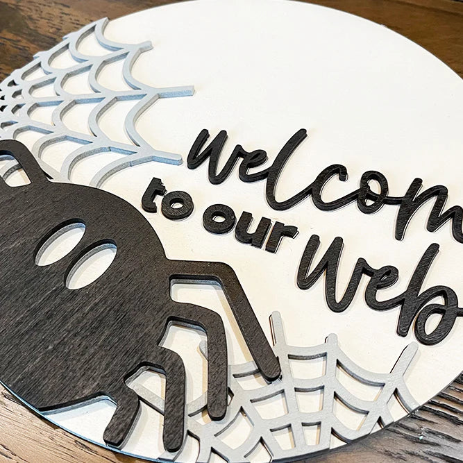 Welcome To Our Web Layered Sign ** MADE TO ORDER **