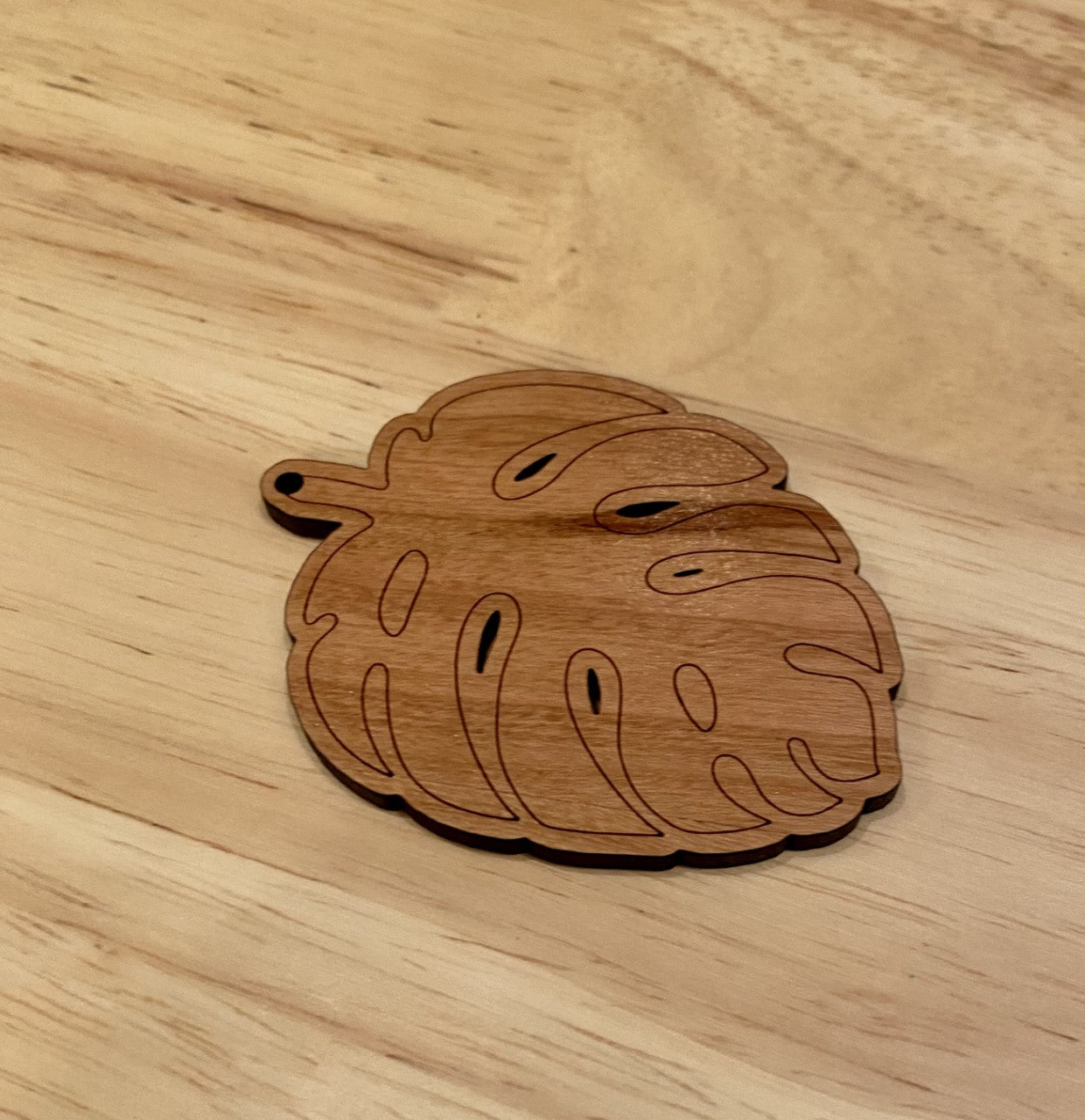 Monstera Leaf Keychain