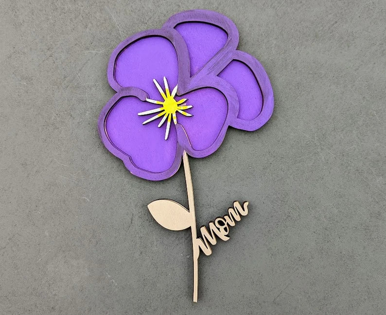 Purple Pansy for Mom!