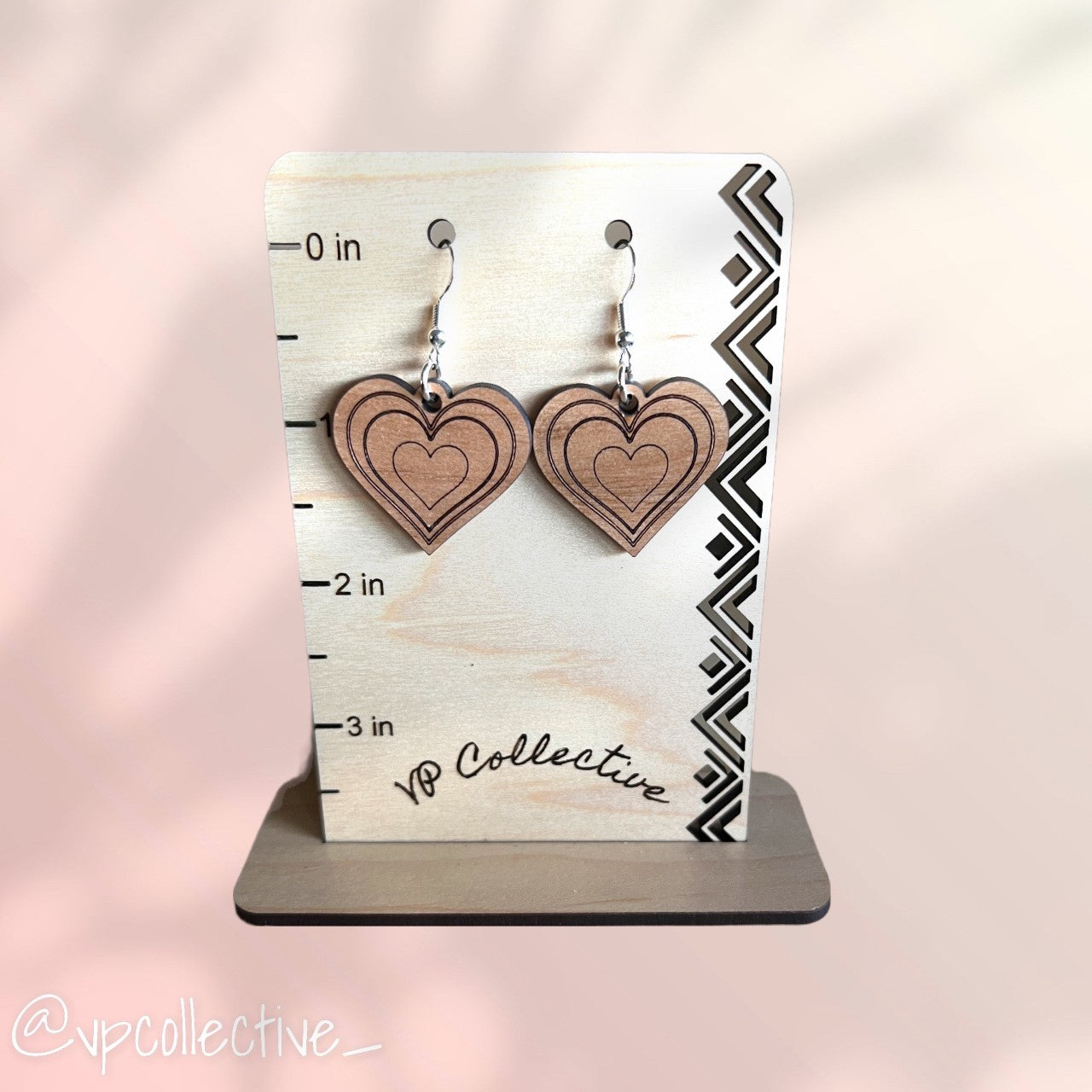Growing Heart Earrings - Cherry