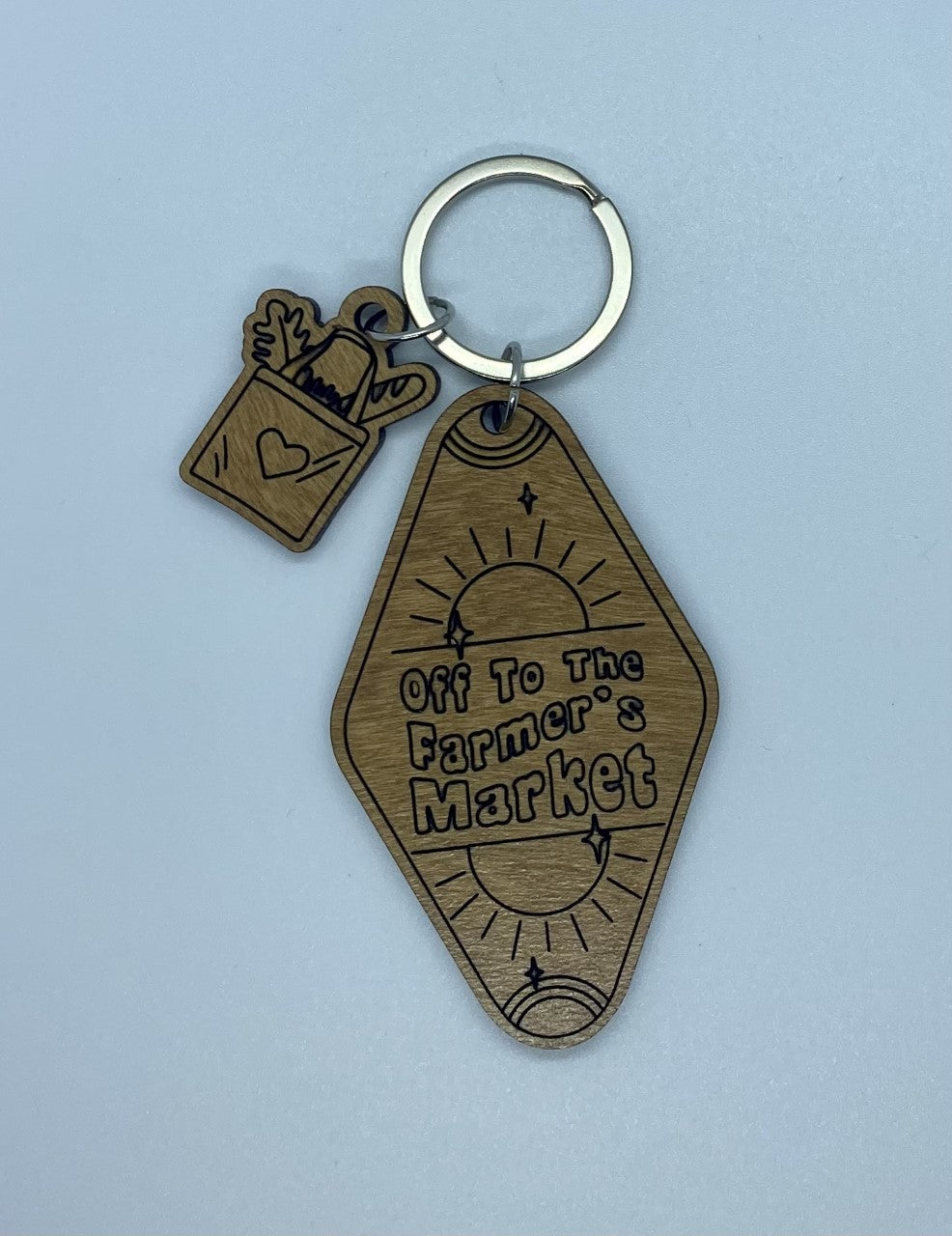 Off To The Farmers Market Keychain