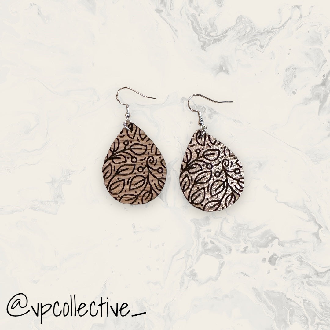 Doodle Leaf Earrings
