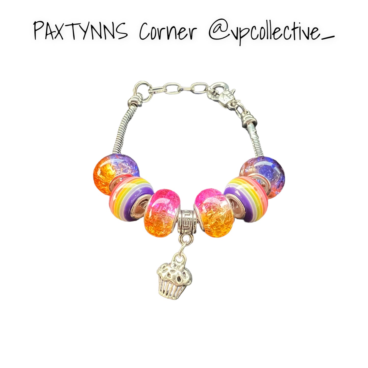 Rainbow Cupcake Bracelet - PAXTYNNS CORNER