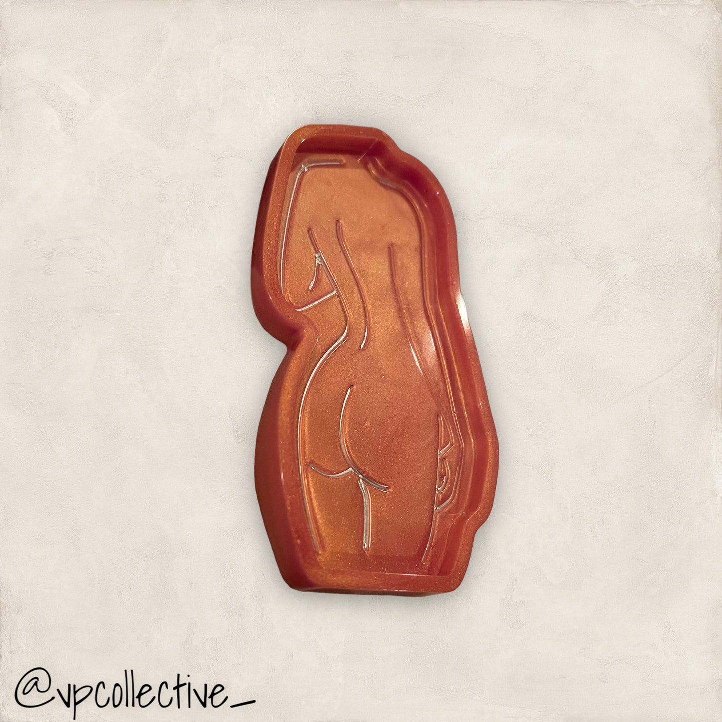 Rose Gold Woman’s Back Profile Mini Tray