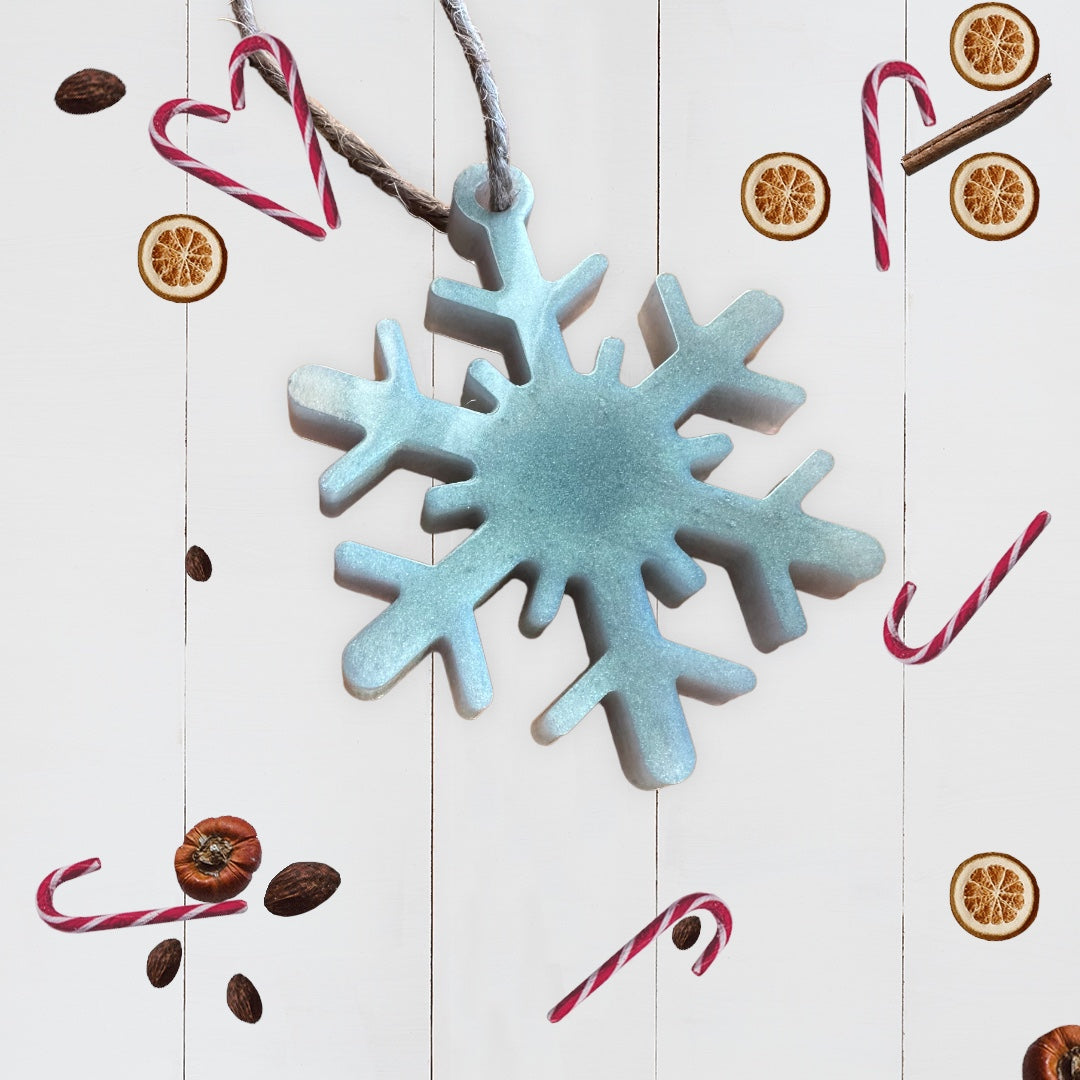 Faded Mint Green Snowflake Ornament