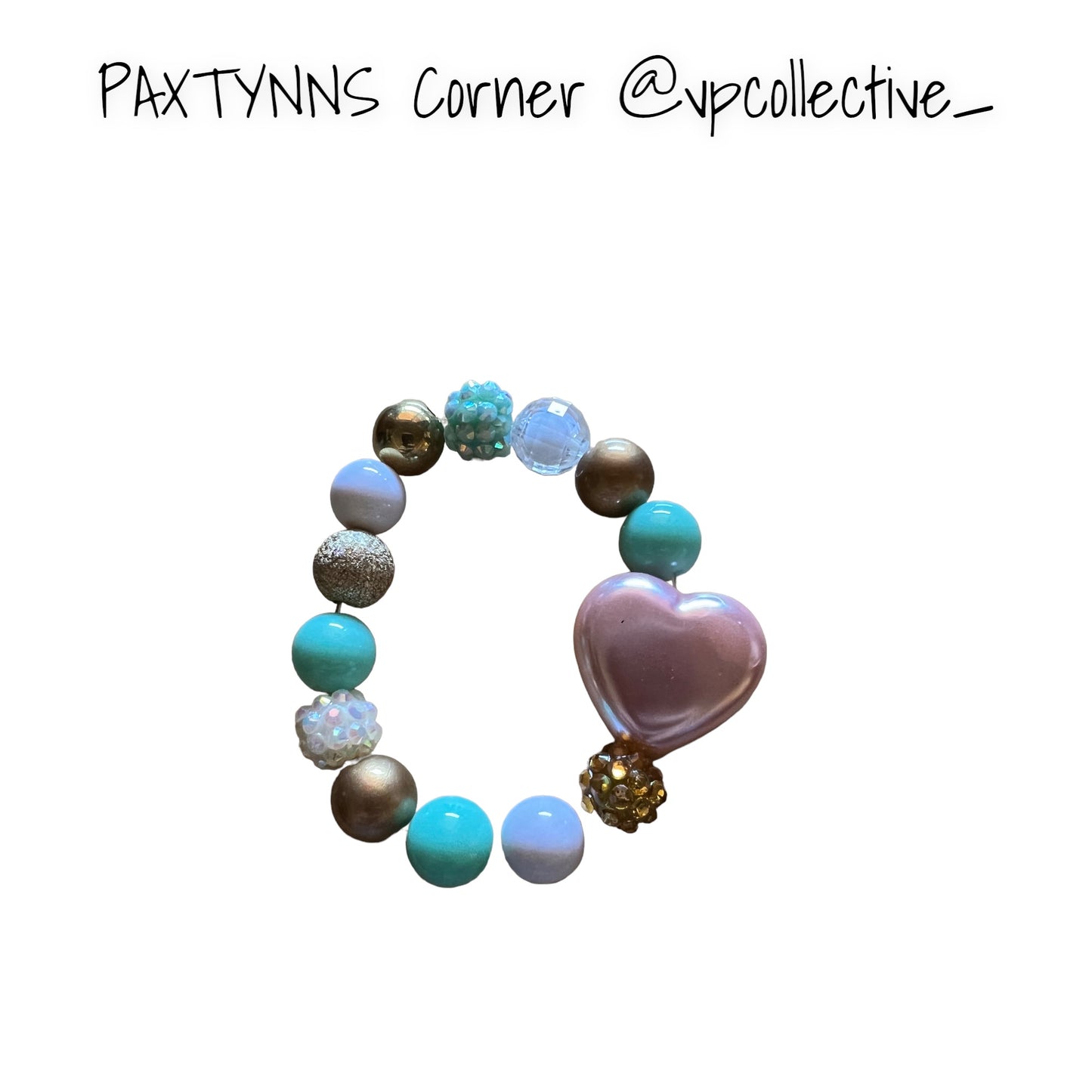 Shiny Princess Style with Heart Bracelet - PAXTYNNS CORNER