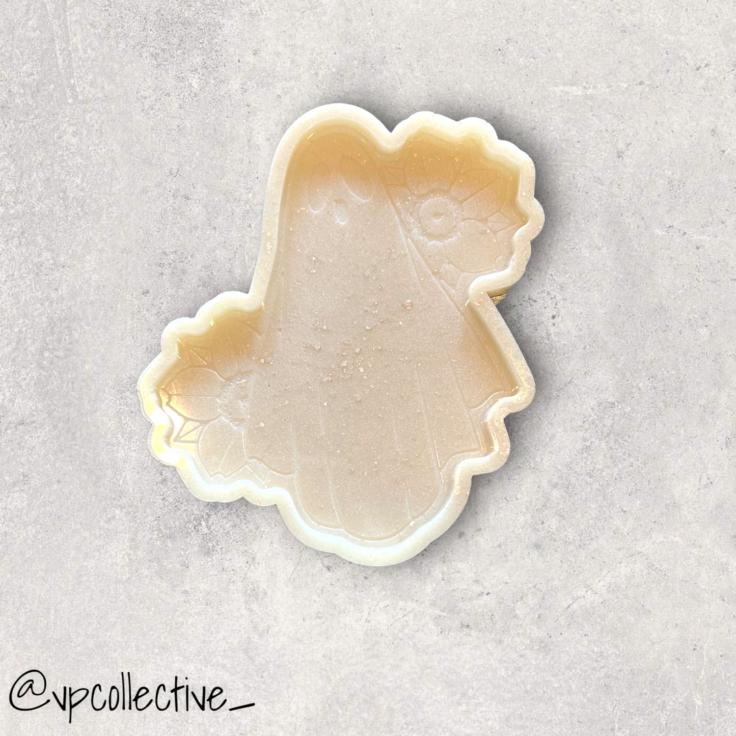 Beige Floral Ghost Catch All Tray