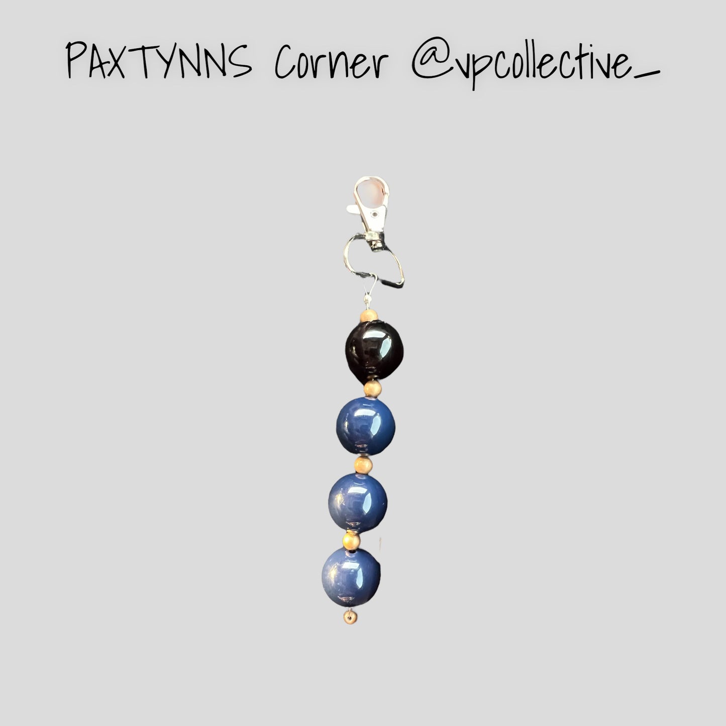 Black & Blue Keychain - PAXTYNNS CORNER