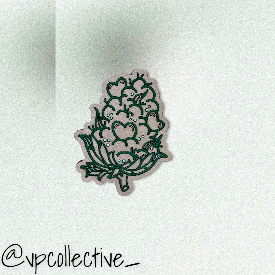 Love Bud Magnet with Painted Accents