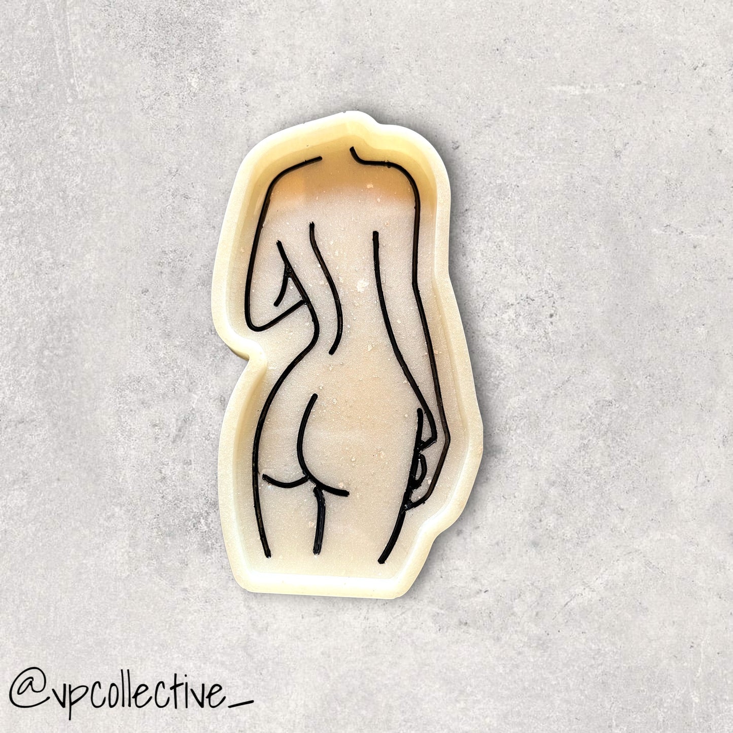 Beige Woman’s Back Profile Mini Tray