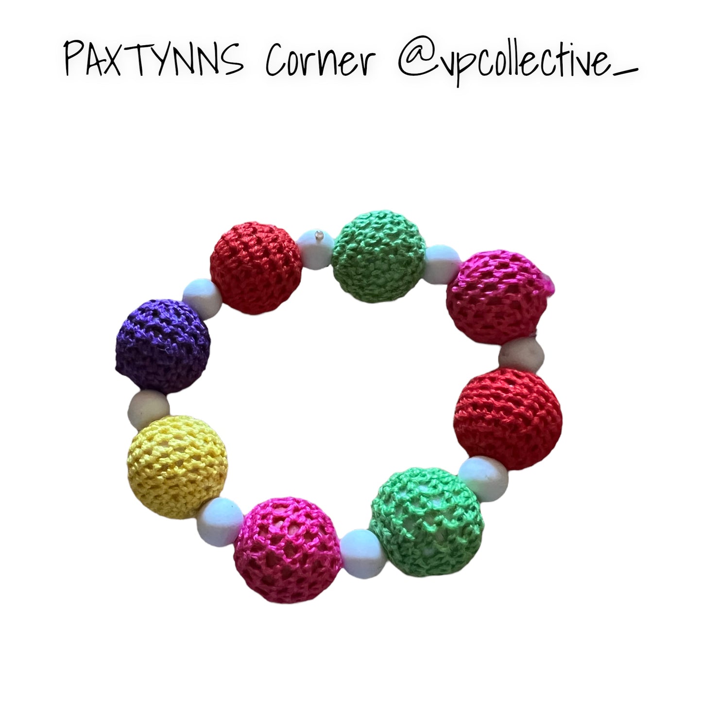 Rainbow Crochet Bead Bracelet - PAXTYNNS CORNER