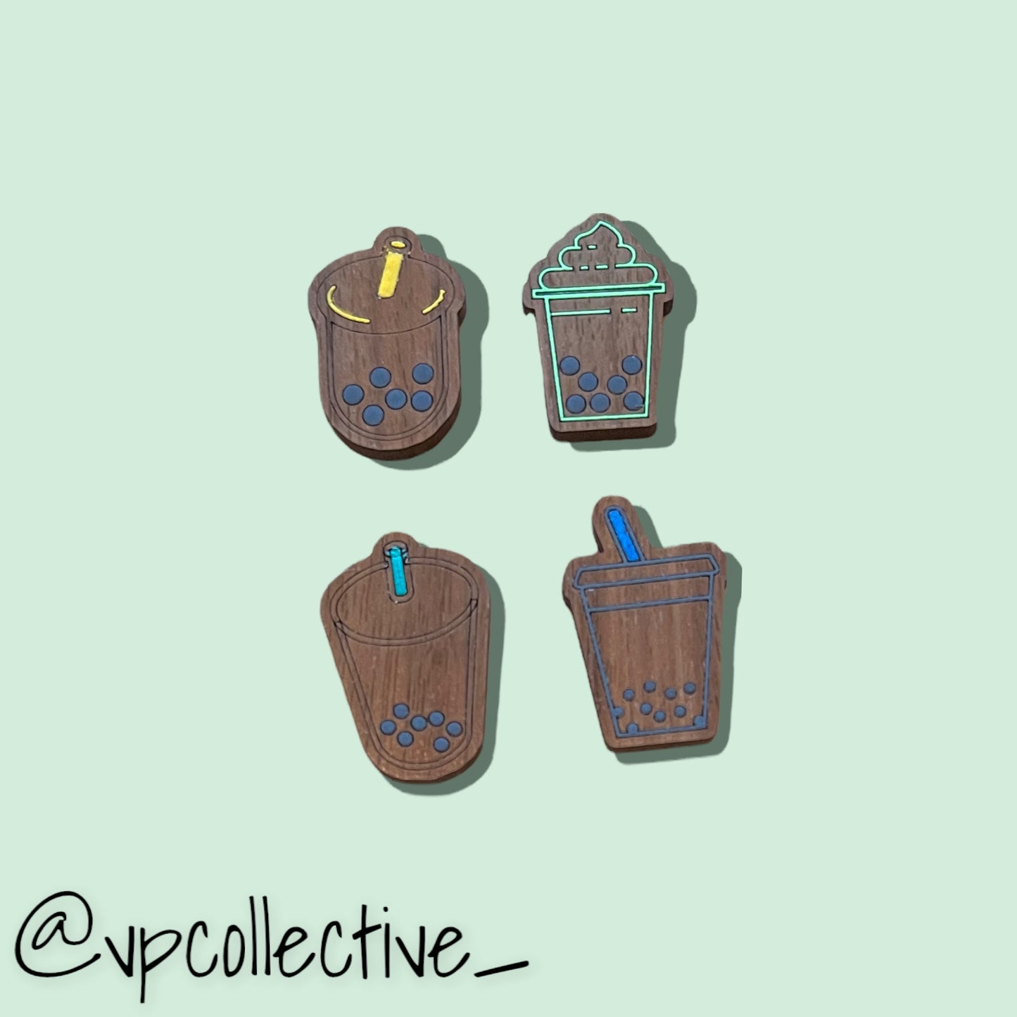 Mini Boba Tea Magnet Set