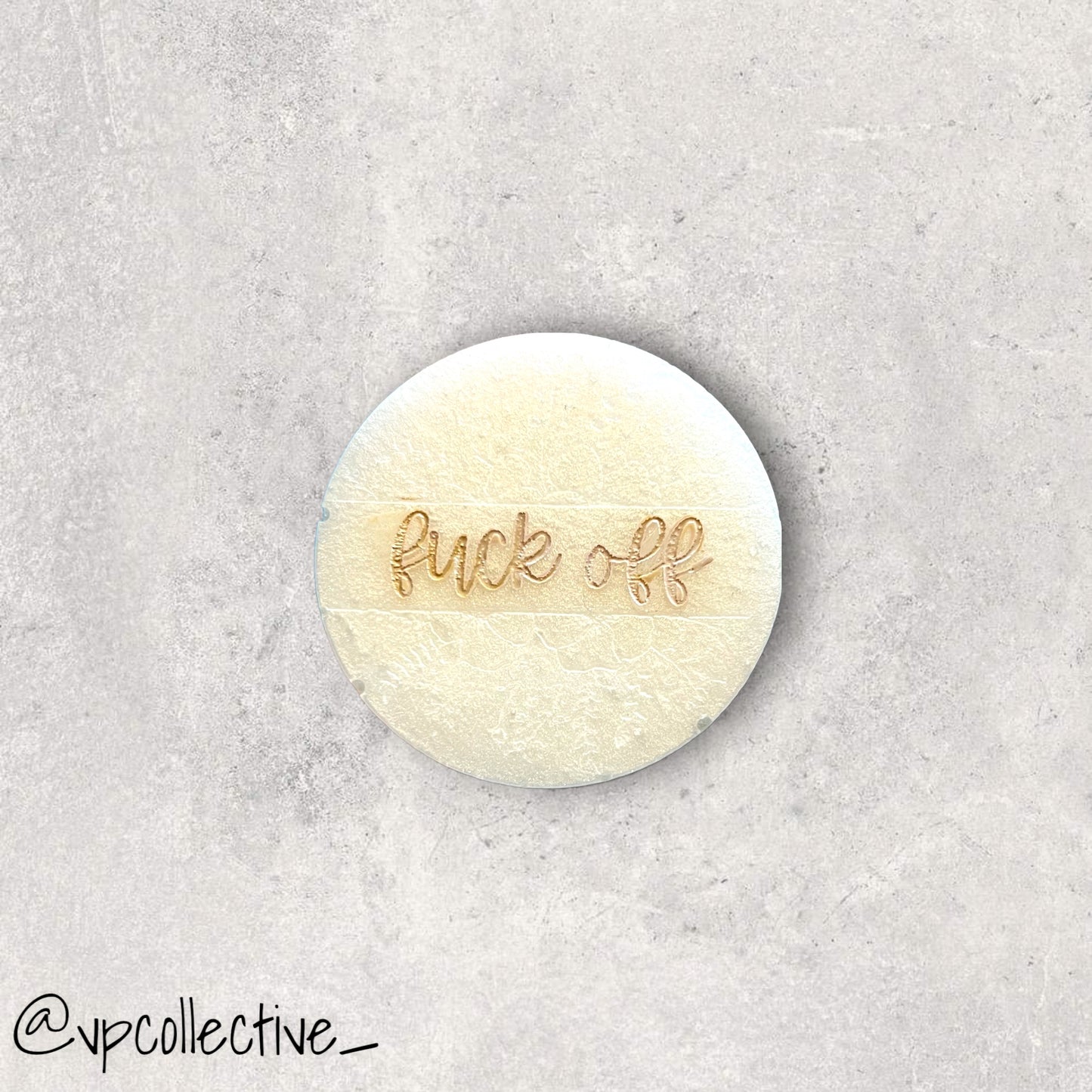 F*ck Off Magnet - Cream & Gold