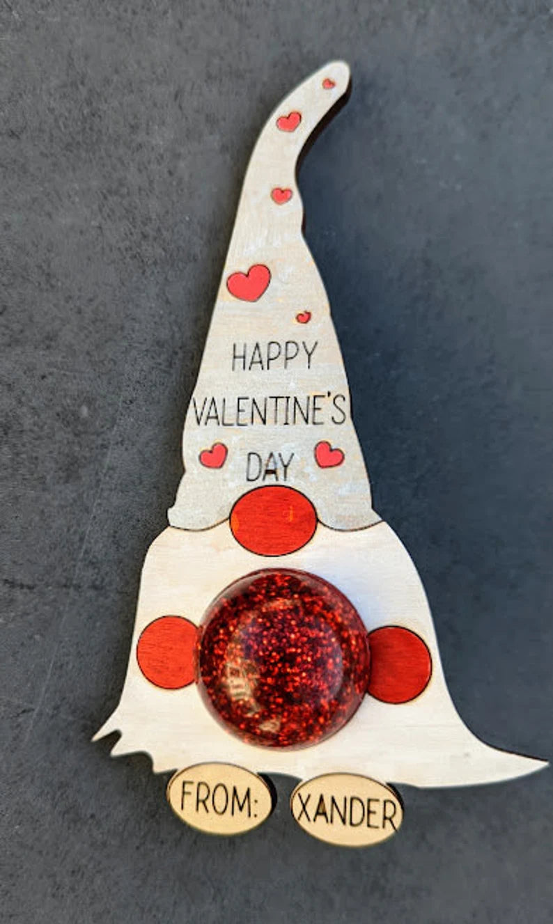 Valentine Gnomes with Bouncy Balls - Children’s Class Valentines