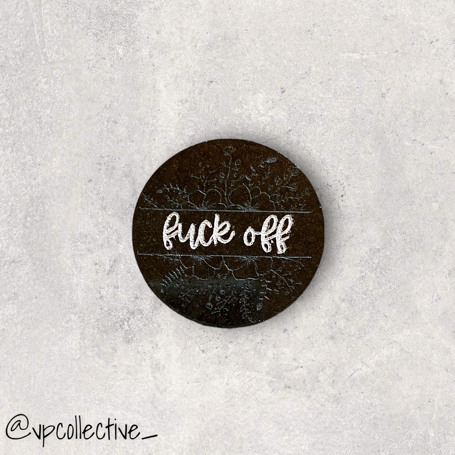 F*ck Off Magnet - Black & Silver