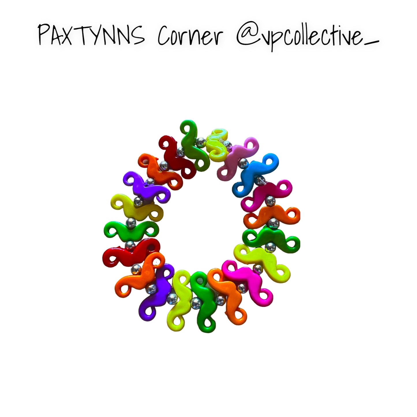 Rainbow Mustaches Bracelet - PAXTYNNS CORNER
