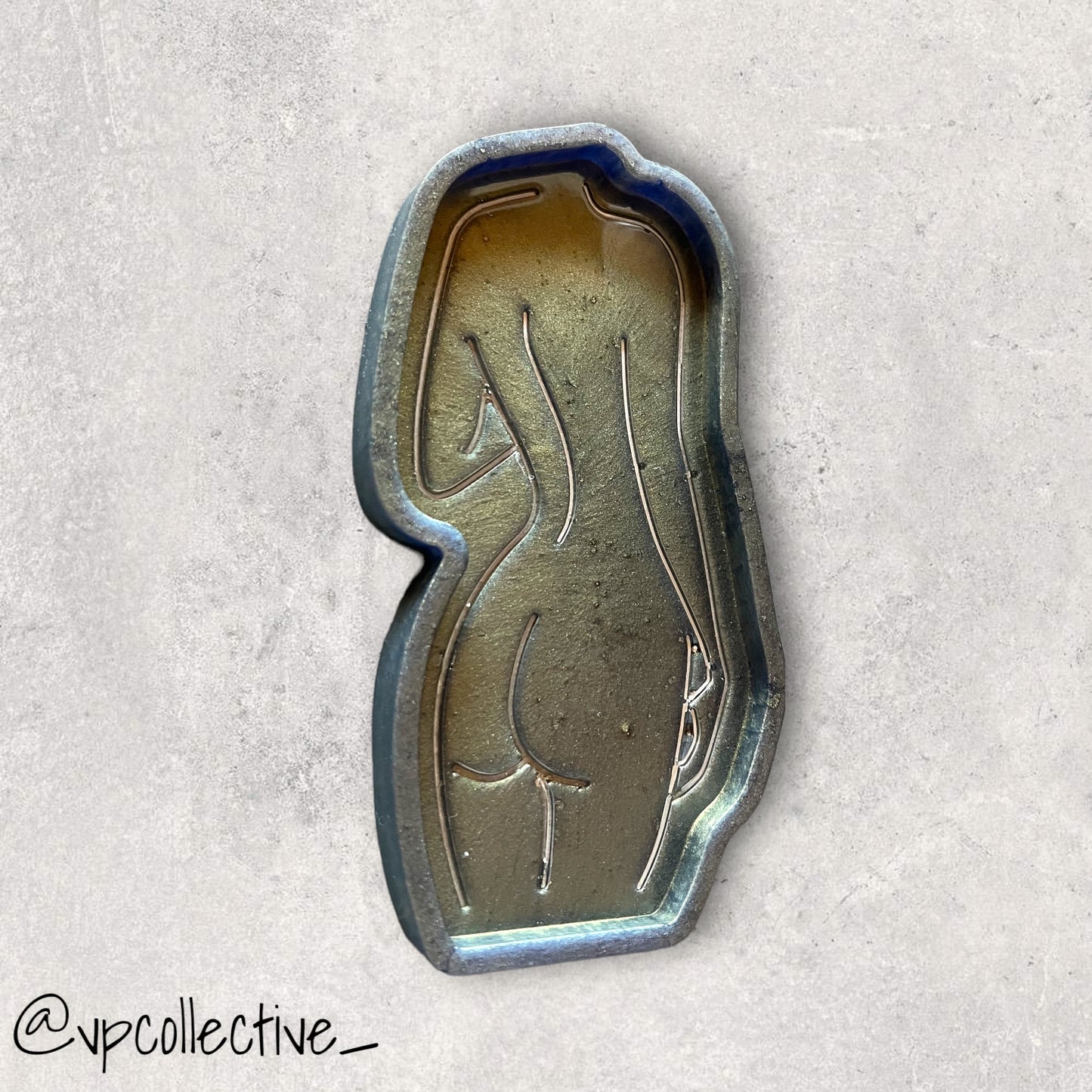 Beetle Blue Woman’s Back Profile Mini Tray