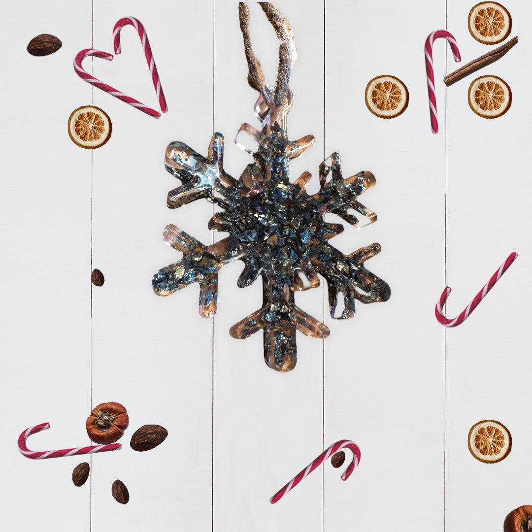 Gemstone Chips Snowflake Ornament