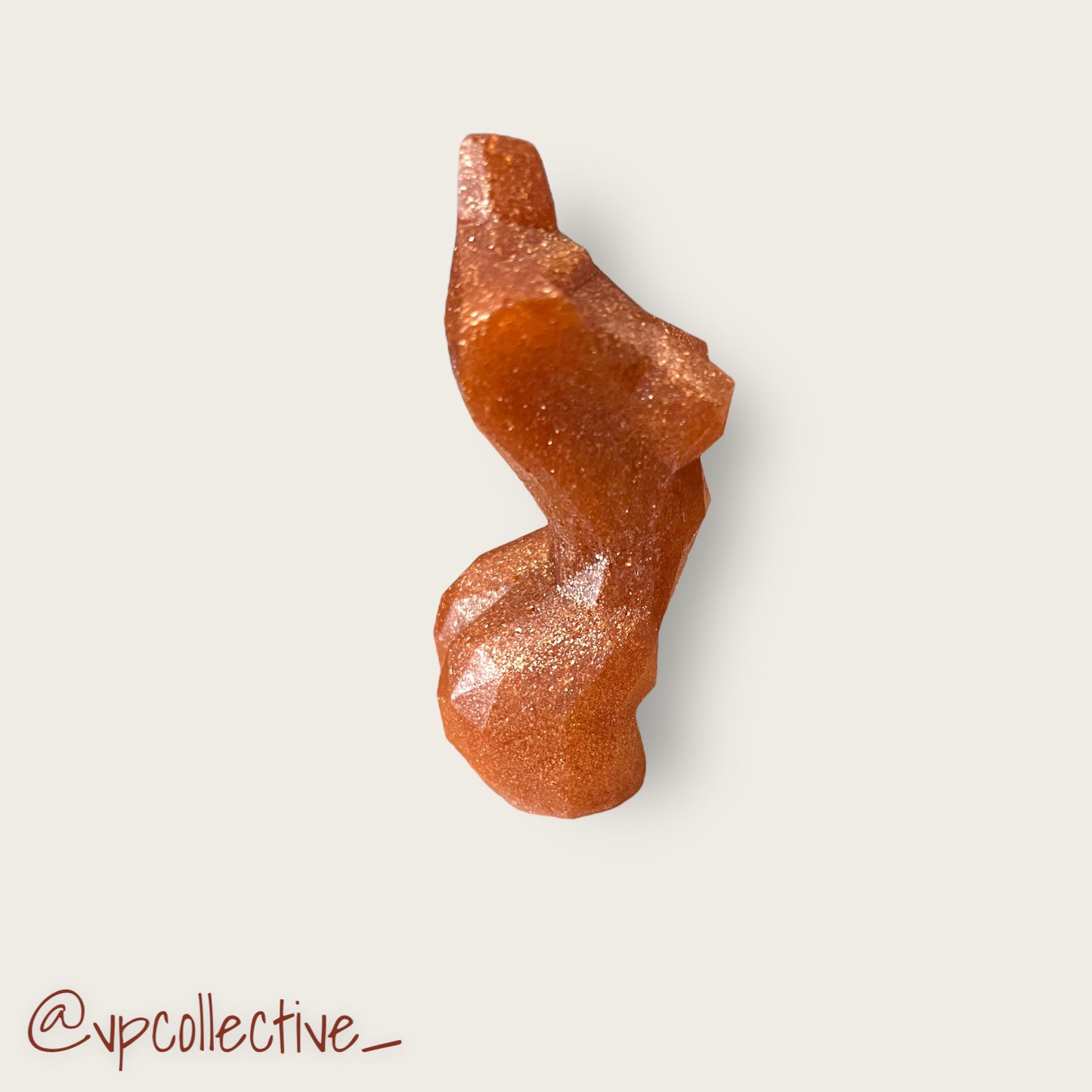 Glittery Bronze Faceted Goddess Bust