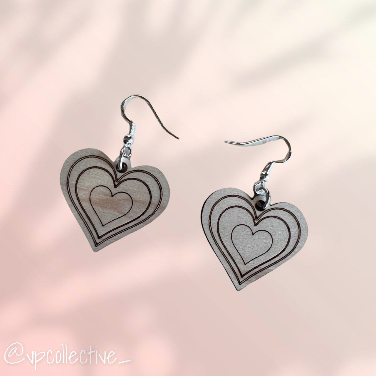 Growing Heart Earrings - Maple
