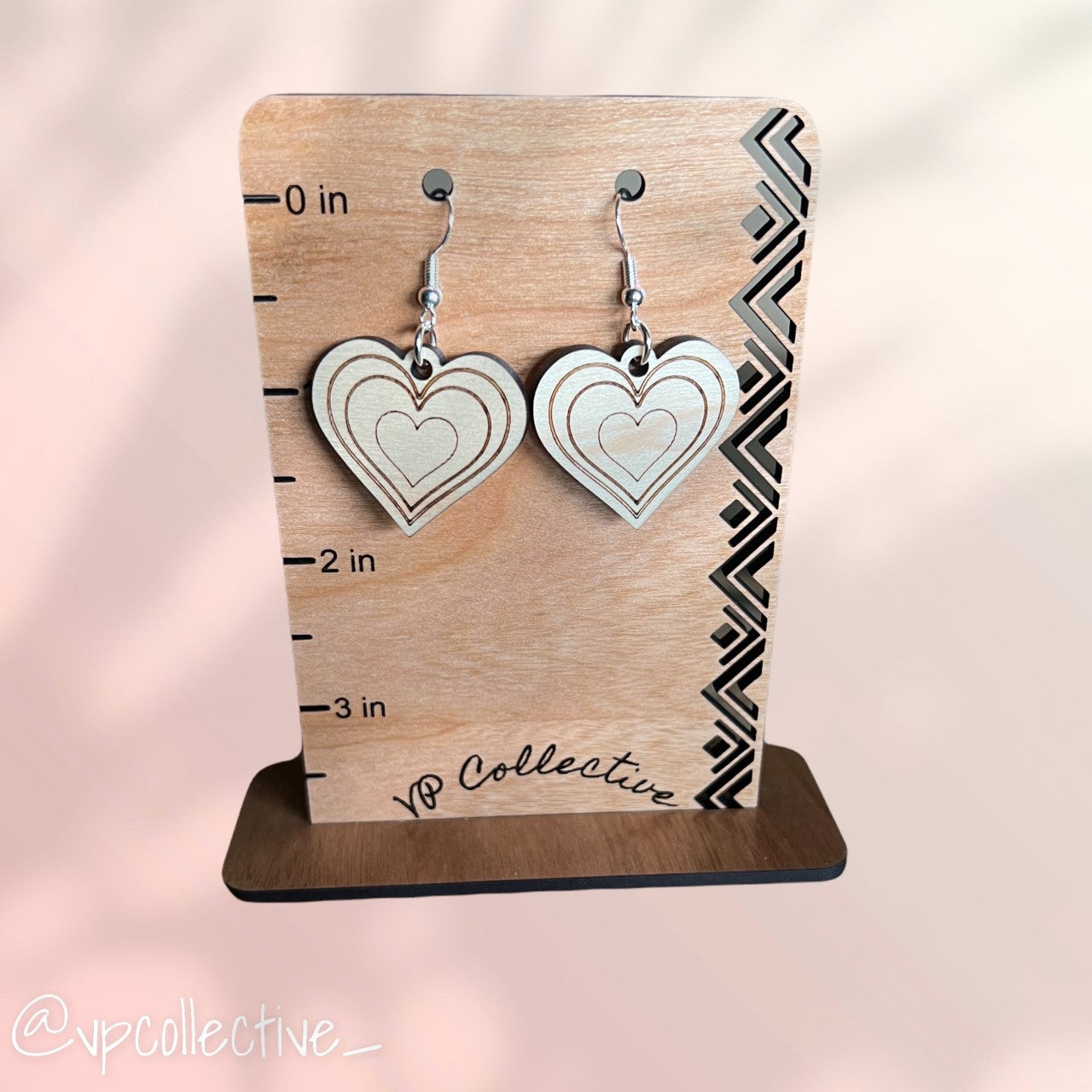Growing Heart Earrings - Maple