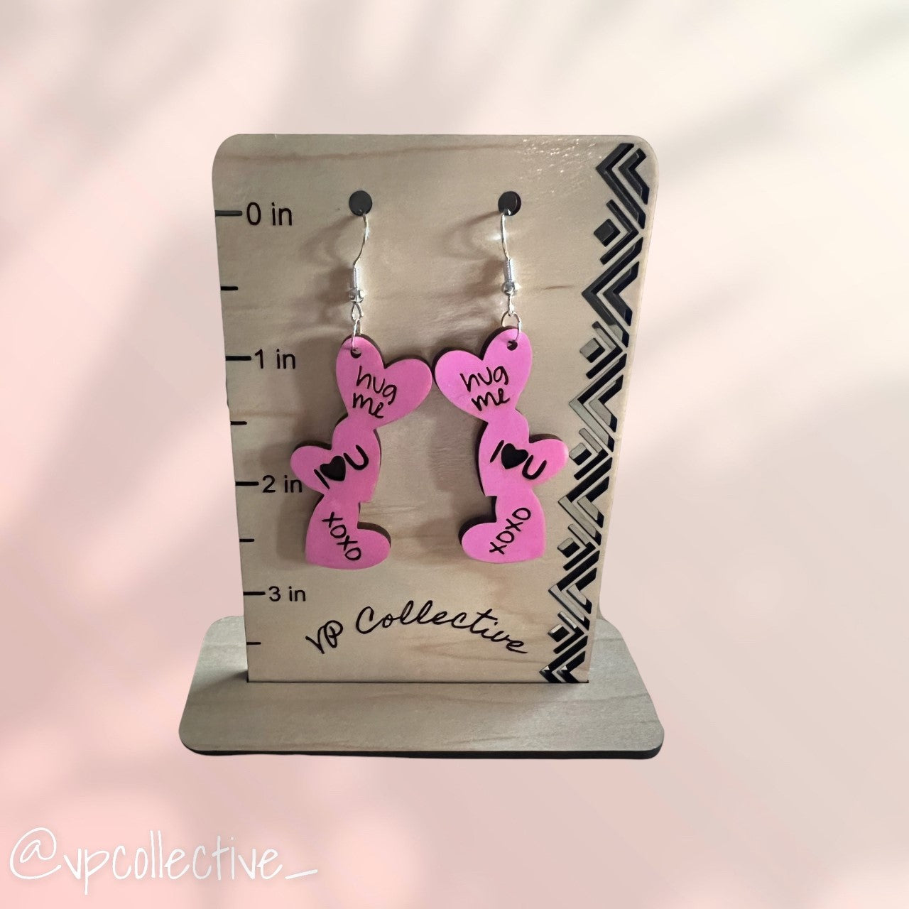 Pink Sweetheart Dangle Earrings