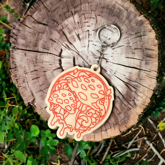 Trippy Drippy Mushroom Keychain