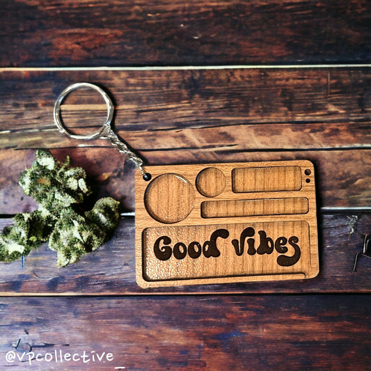 Good Vibes Rolling Tray Keychain