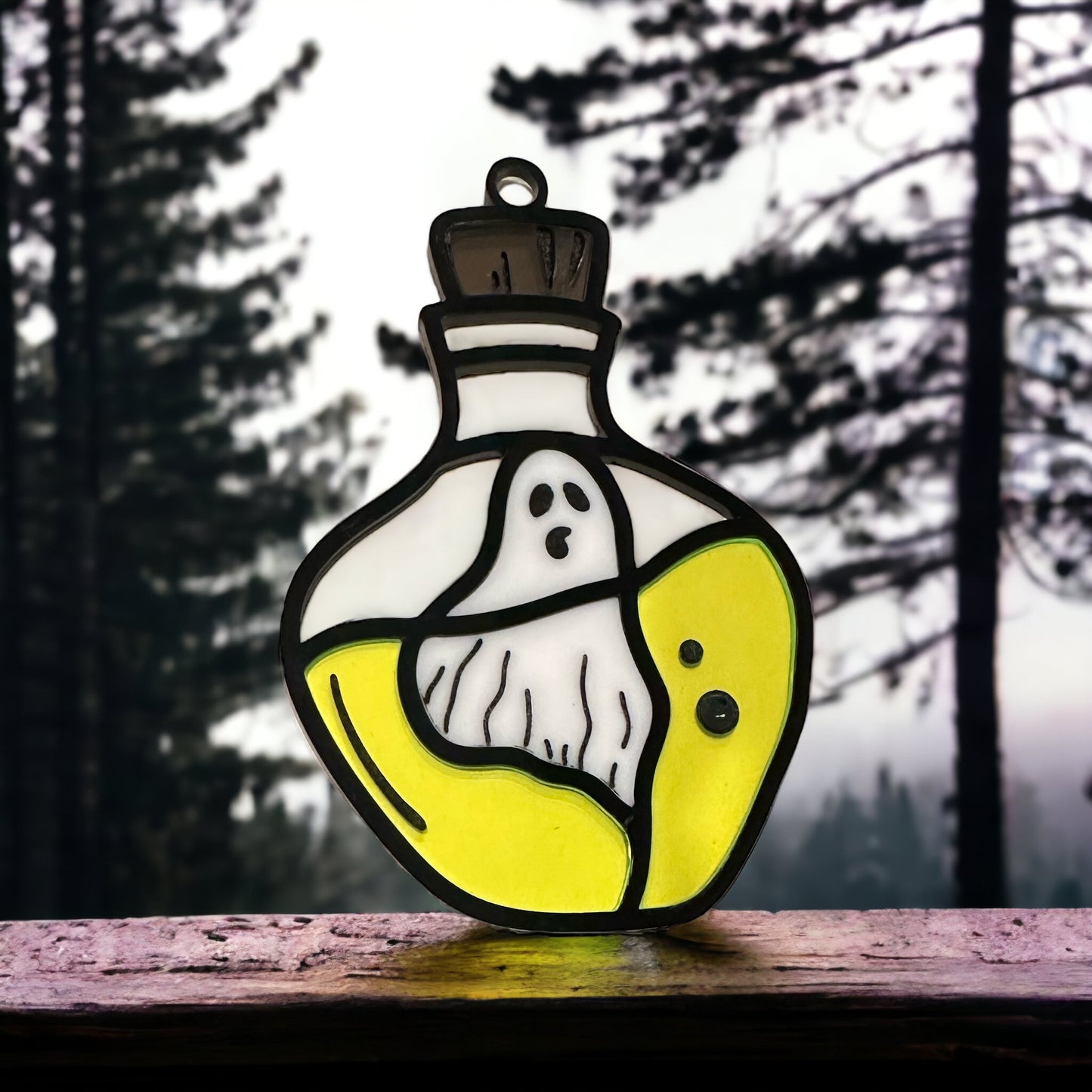 Ghost In A Bottle Sun Catcher