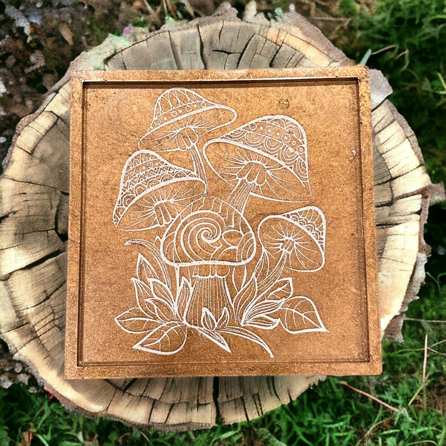 Mandala Mushroom Tray