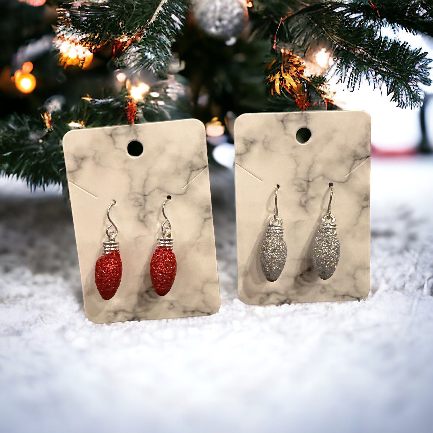 Glitter Ornament Bulb Earrings - Paxtynn & Pals