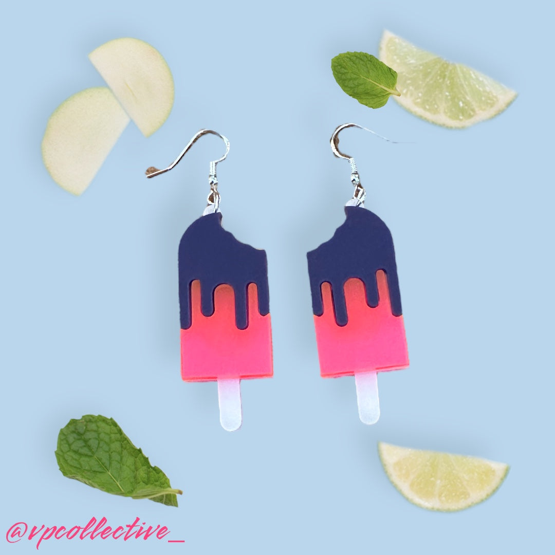 Grape Ape Popsicle Dangle Earrings