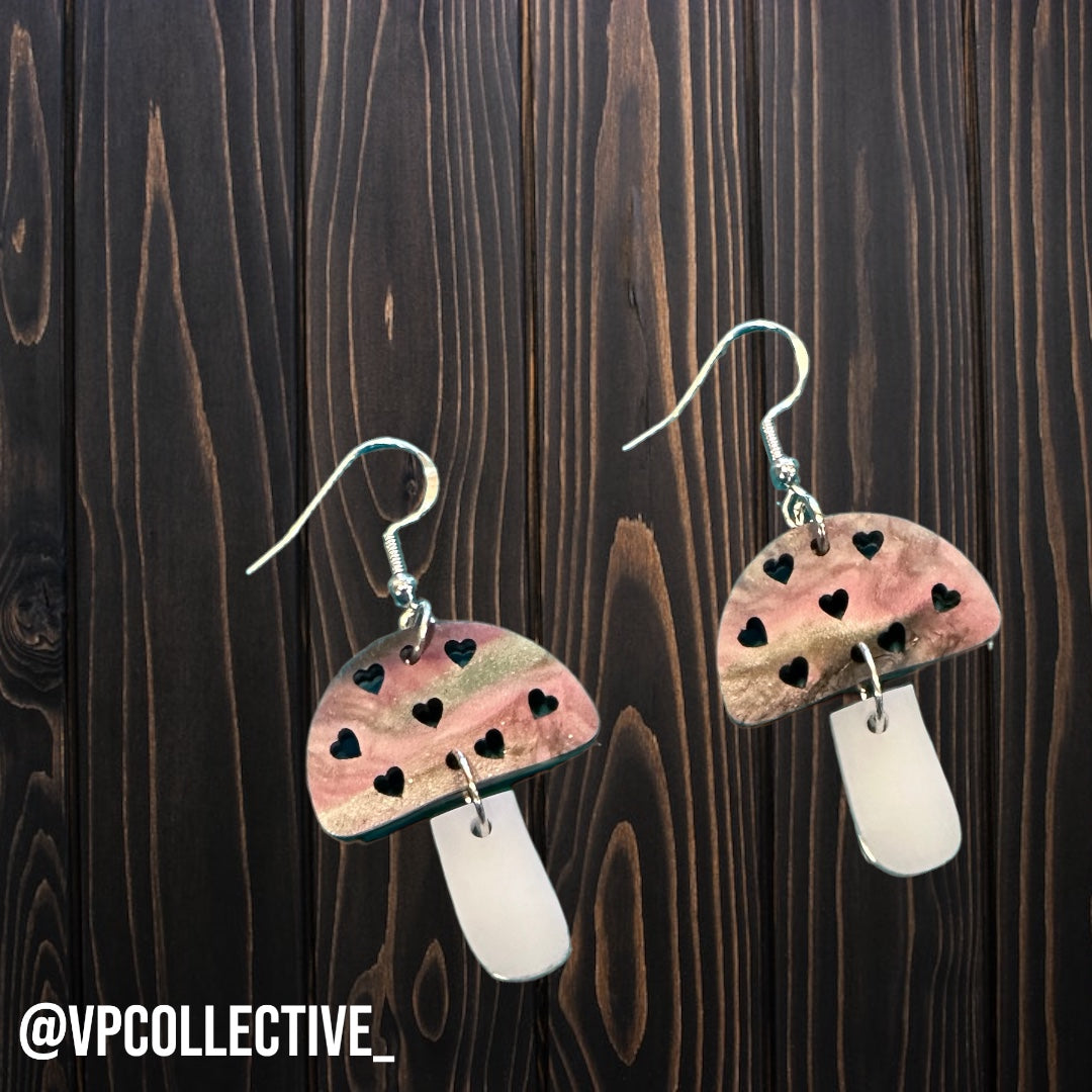 Mushroom Dangle Earrings - Out in The Cosmos