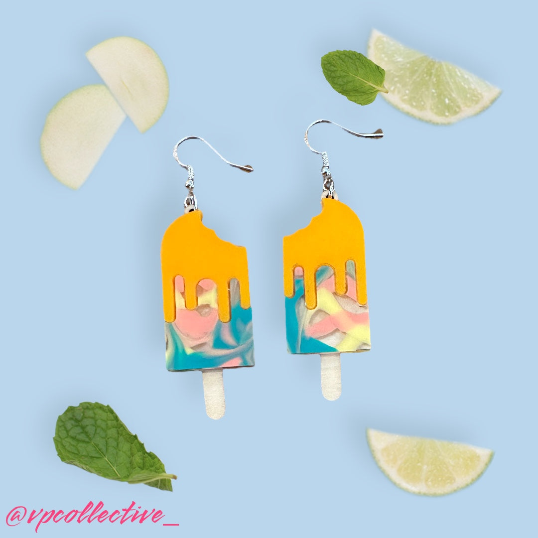 Tropical Sunset Popsicle Dangle Earrings