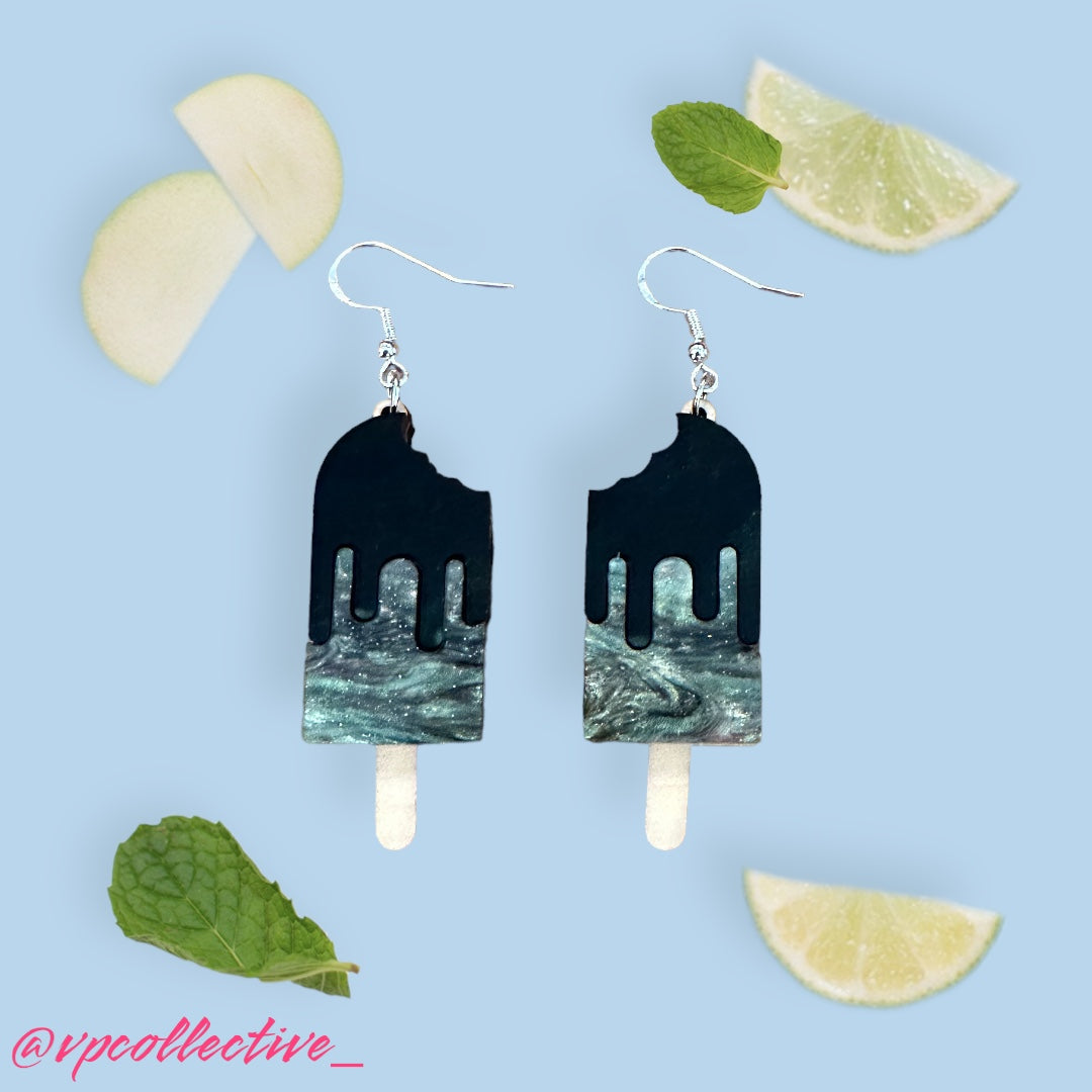 Melting Black Hole Popsicle Dangle Earrings