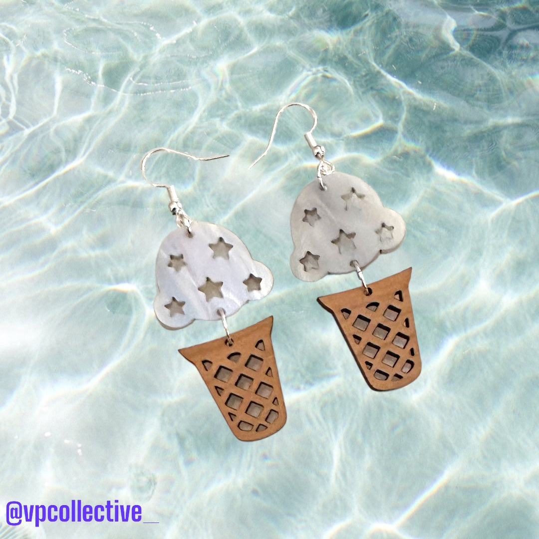 Breezy Ice Cream Cone Dangle Earrings