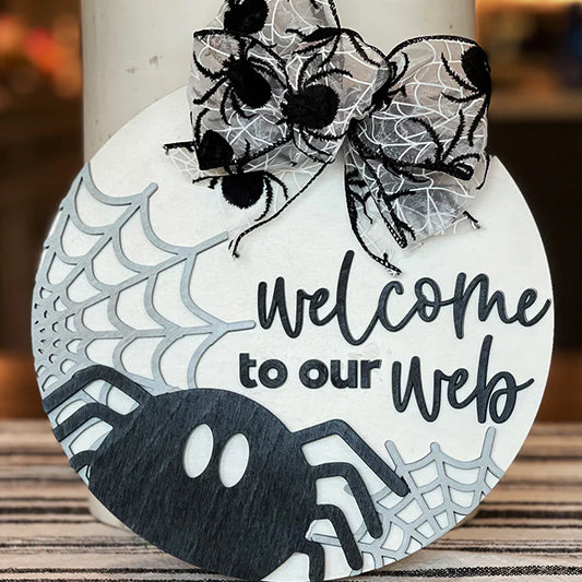 Welcome To Our Web Layered Sign ** MADE TO ORDER **