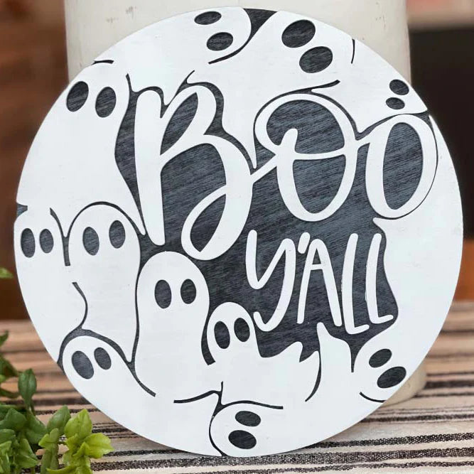 BOO Y'ALL Layered Sign ** MADE TO ORDER **